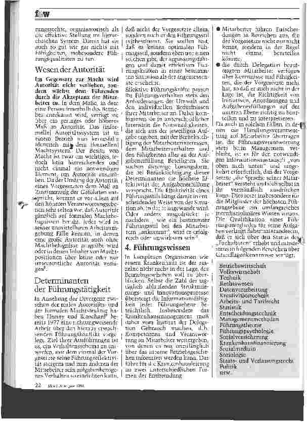 Vorschauseite 4: Führungseffektivität im Krankenhaus Gedanken und Anmerkungen zu einem uralten Thema