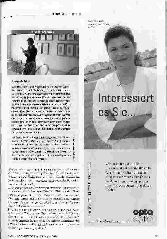 Vorschauseite 2: Reinen Tisch machenDem Runden Tisch Pflege fehlt es an argumentativer Offenheit und unverbrauchten Gesichtern