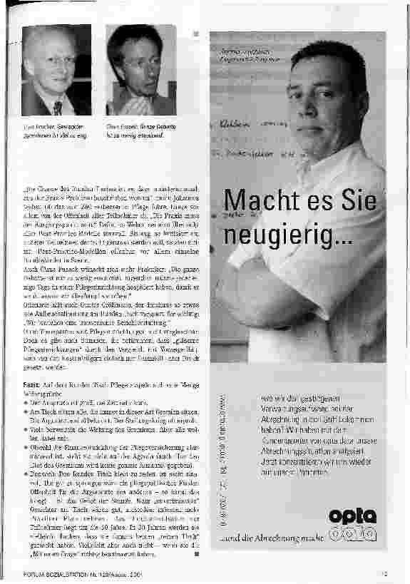 Vorschauseite 4: Reinen Tisch machenDem Runden Tisch Pflege fehlt es an argumentativer Offenheit und unverbrauchten Gesichtern