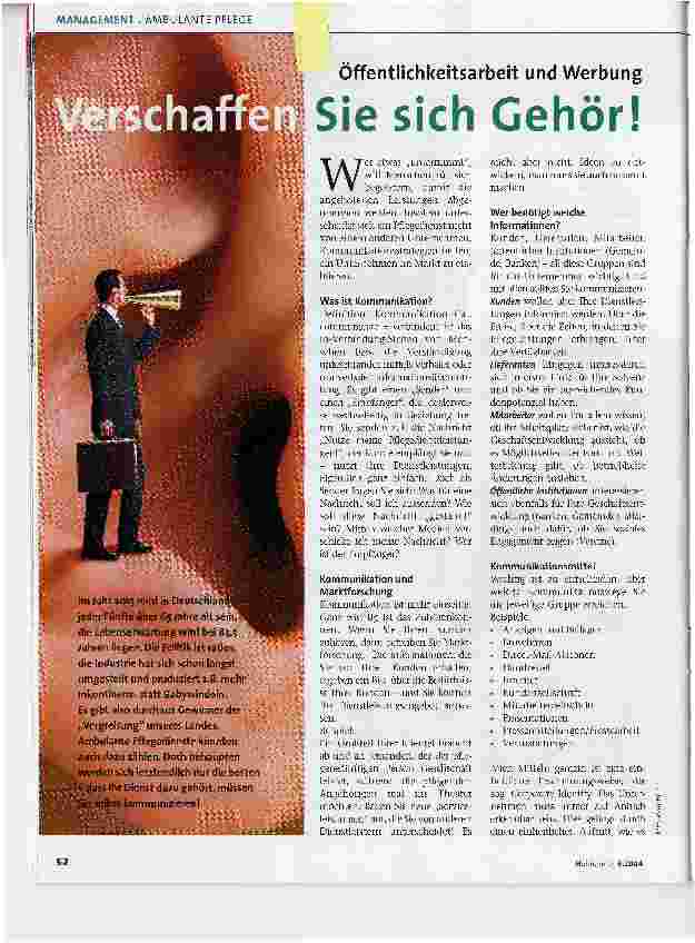 Vorschauseite 1: Verschaffen Sie sich Gehör! Öffentlichkeitsarbeit und Werbung
