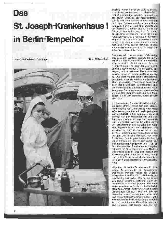 Vorschauseite 1: Das St. Joseph-Krankenhaus I in Berlin-Tempelhof