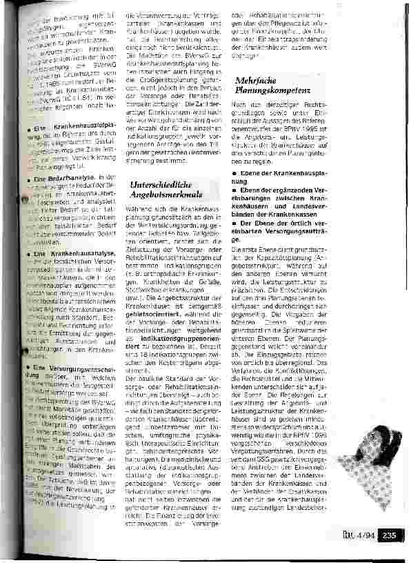 Vorschauseite 5: Markt oder staatliche Planung? Die pragmatische Alternative heißt Zusammenarbeit Koordinierung und Regionalisierung des stationären Rehabilitationsangebotes in Niedersachsen