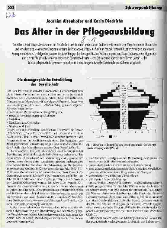 Vorschauseite 1: Das Alter in der Pflegeausbildung