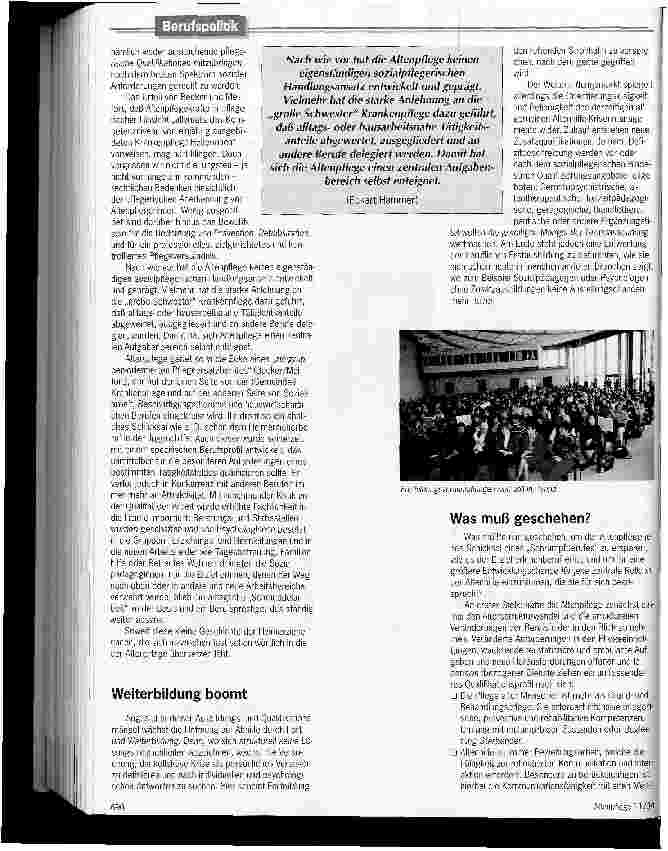Vorschauseite 2: Ohne Qualifizierung keine Anerkennung Vom Pflegeersatzberuf zur Fachaltenpflege