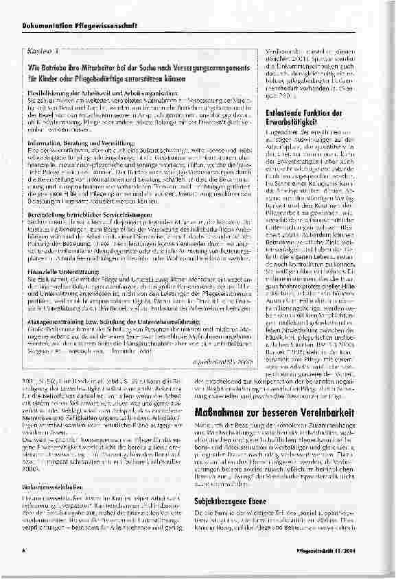 Vorschauseite 5: Pflegende Angehörige - Frauen zwischen Erwerbstätigkeit und häuslicher Pflege