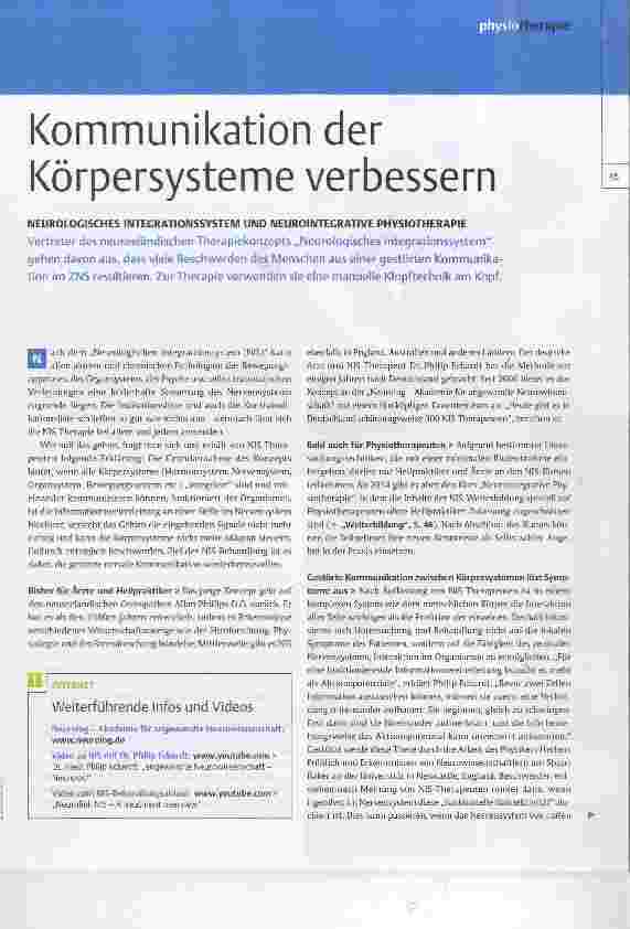 Vorschauseite 1: Kommunikation der Körpersysteme verbessern