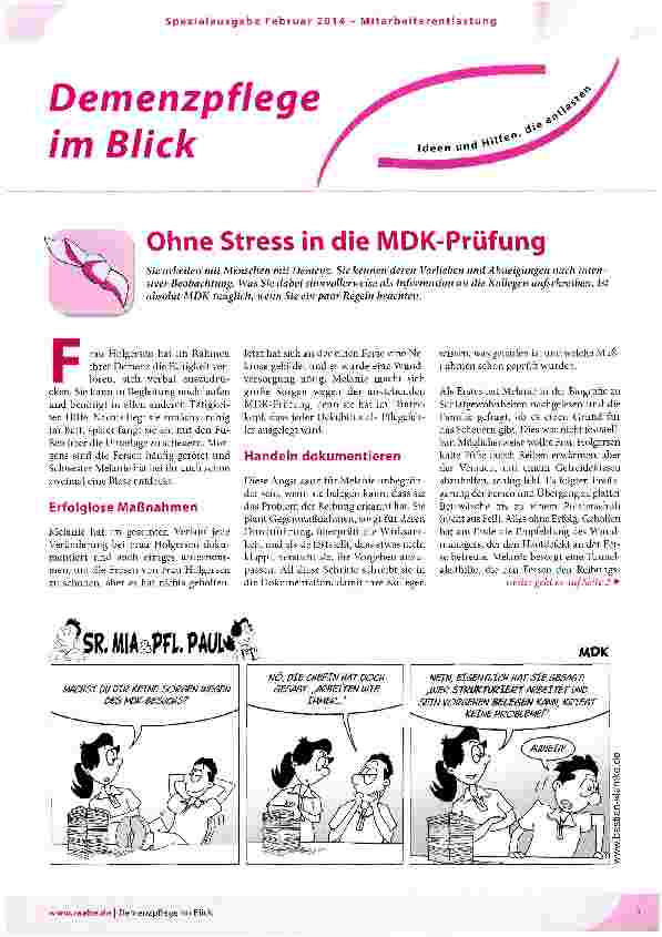 Vorschauseite 1: Ohne Stress in die MDK-Prüfung