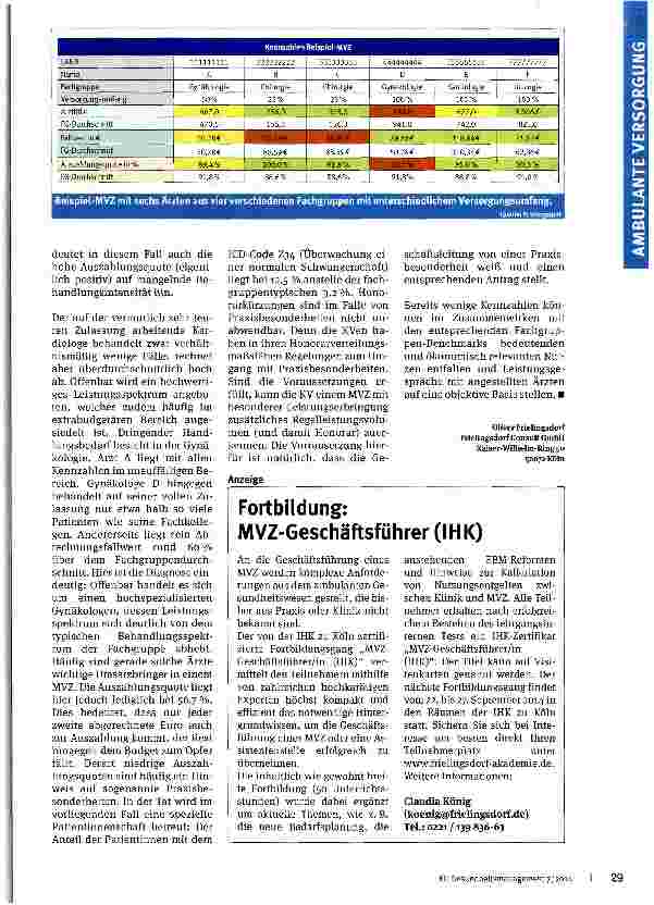 Vorschauseite 2: Messung der ärztlichen Leistung mit Kennzahlen