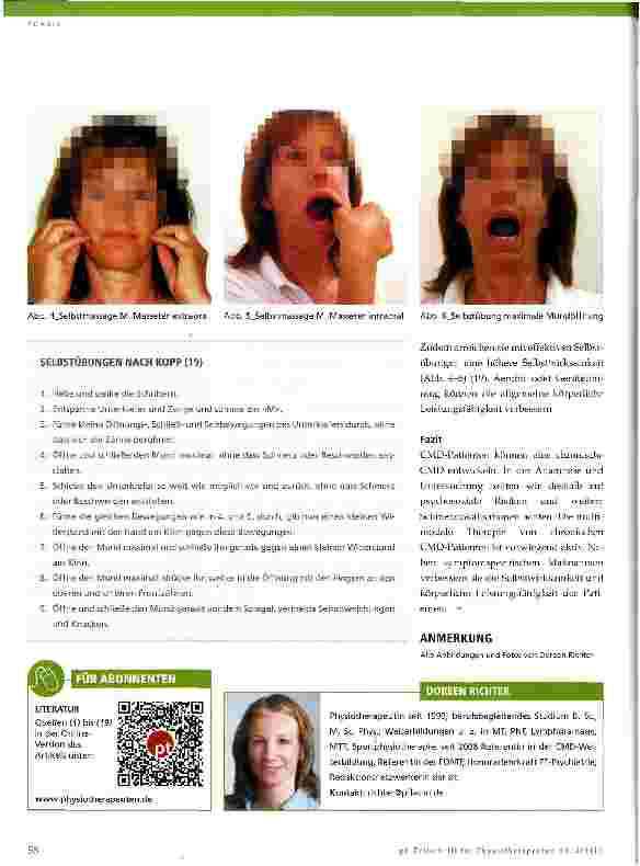 Vorschauseite 3: Chronische Craniomandibuläre Dysfunktionen (CMD) Was sollten Physiotherapeuten in der CMD-Therapie beachten?