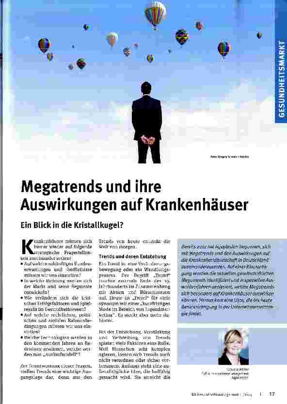 Vorschauseite 1: Megatrends und ihre Auswirkungen auf Krankenhäuser