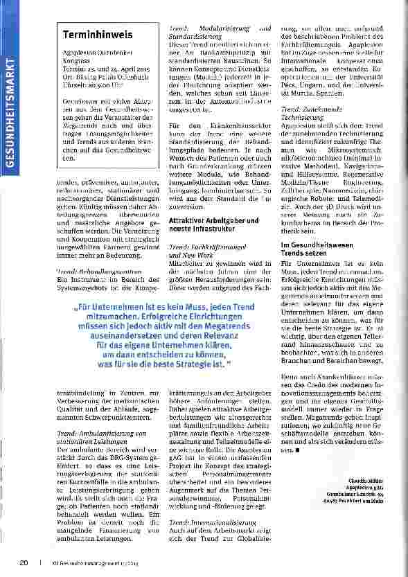 Vorschauseite 4: Megatrends und ihre Auswirkungen auf Krankenhäuser