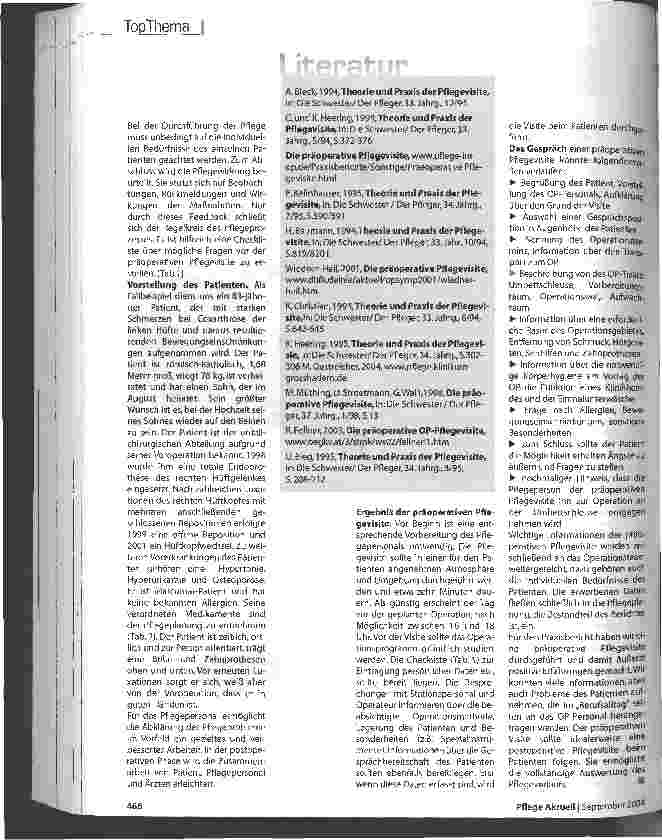 Vorschauseite 3: FunktionsdiensteDie Präoperative Pflegevisite
