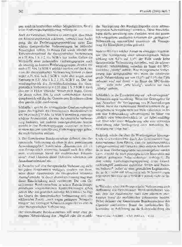 Vorschauseite 3: Nochmals: Rechtsfragen der Bildung von Festbetragsgruppen der Stufe 2