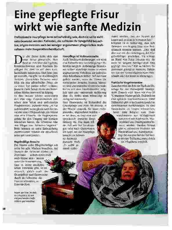 Vorschauseite 1: Eine gepflegte Frisur wirkt wie sanfte Medizin