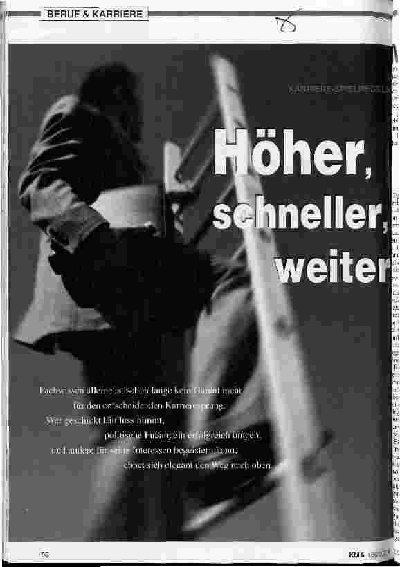 Vorschauseite 1: Höher, schneller, weiter