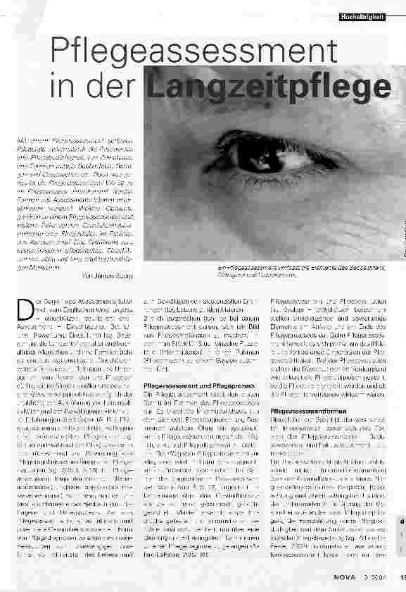 Vorschauseite 1: Pflegeassessment in der Langzeitpflege