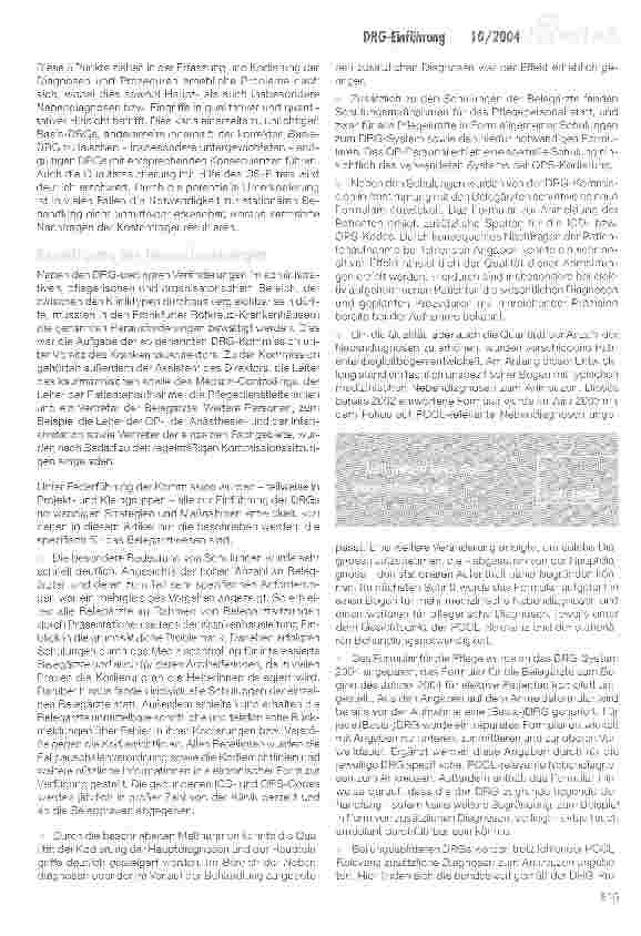 Vorschauseite 2: DRG-Einführung in Belegarztkliniken
