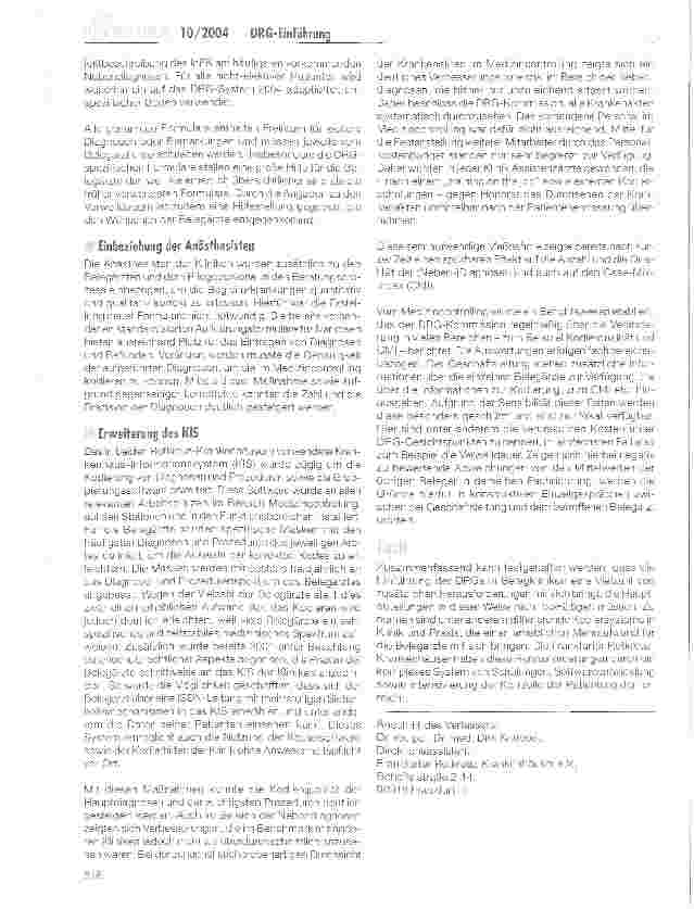 Vorschauseite 3: DRG-Einführung in Belegarztkliniken