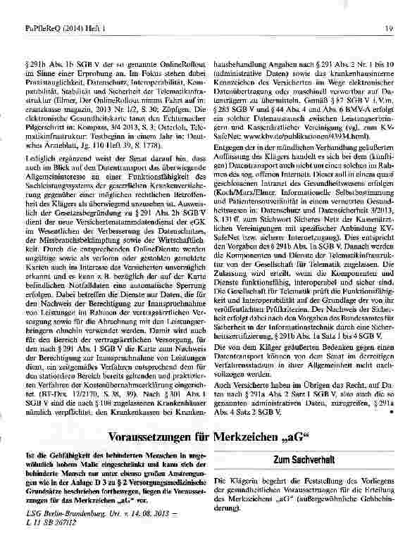 Vorschauseite 1: Voraussetzungen für Merkzeichen „aG