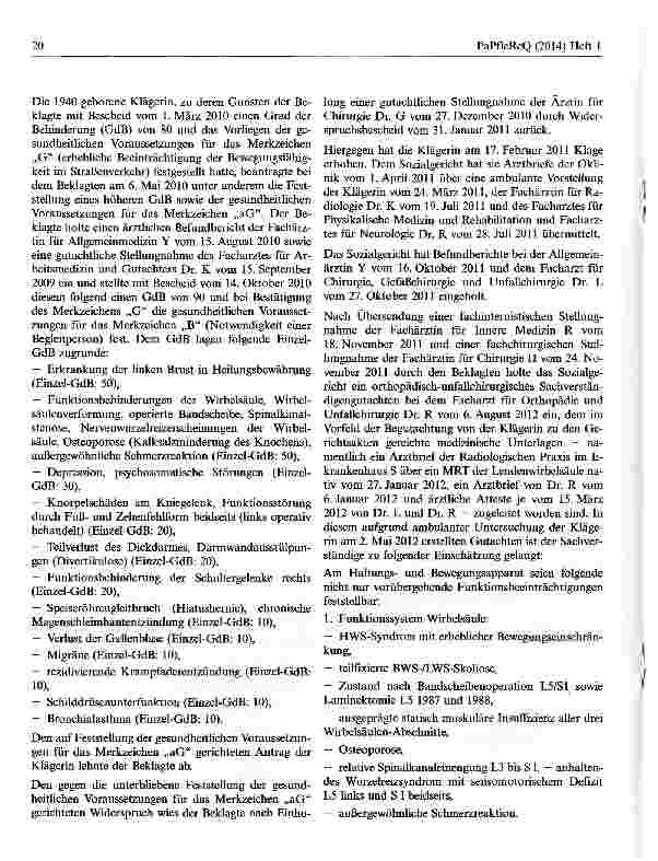 Vorschauseite 2: Voraussetzungen für Merkzeichen „aG