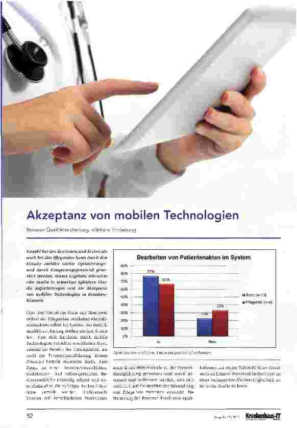 Vorschauseite 1: Akzeptanz von mobilen Technologien