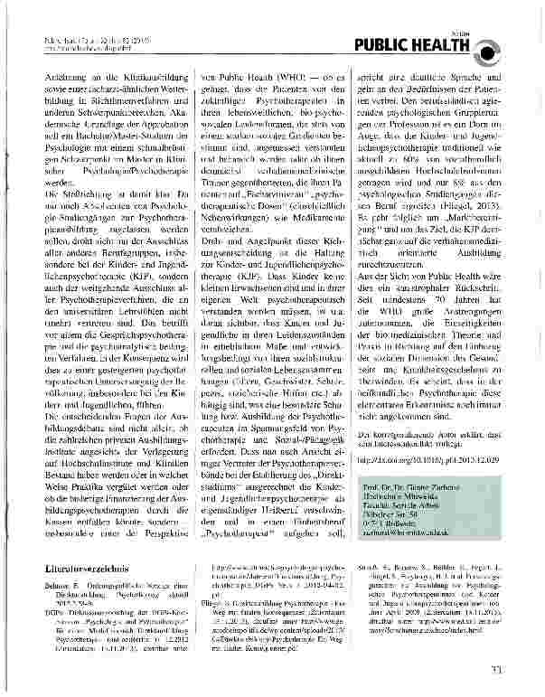 Vorschauseite 2: Psychotherapeutenausbildung auf dem Prüfstand - demnächst Medizinalisierung pur?