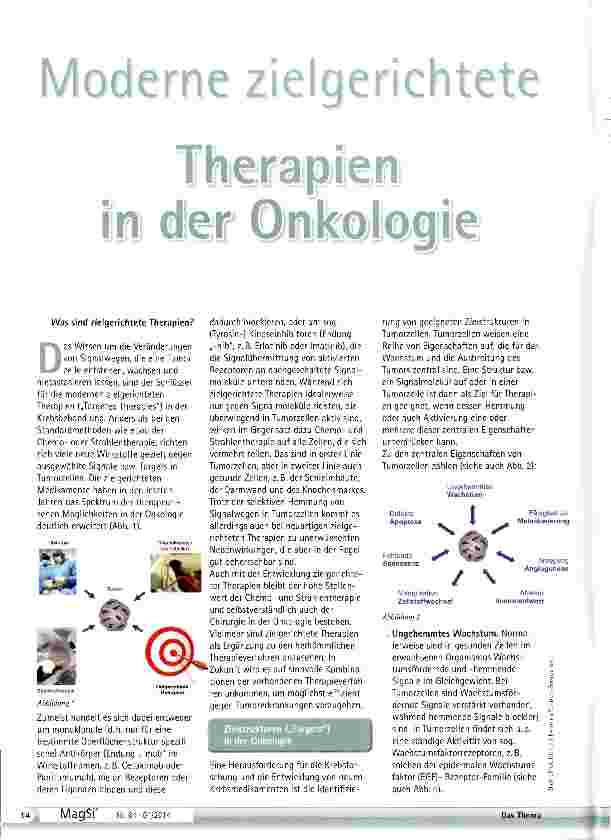 Vorschauseite 1: Moderne zielgerichtete Therapien in der Onkologie