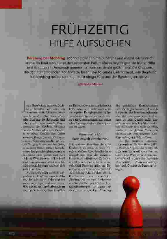 Vorschauseite 1: FRÜHZEITIG HILFE AUFSUCHEN