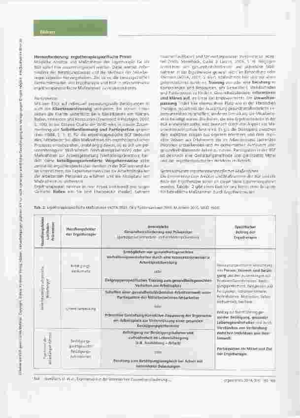 Vorschauseite 4: Herausforderungen für die Ergotherapie in der Betrieblichen Gesundheitsförderung