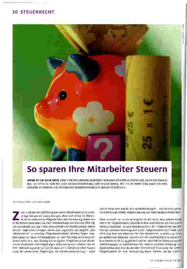Vorschauseite 1: So sparen Ihre Mitarbeiter Steuern