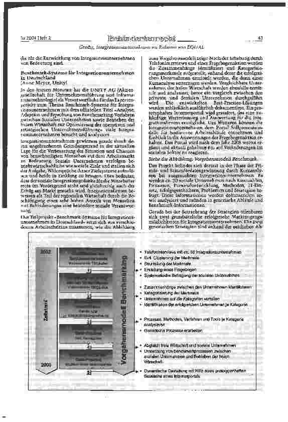 Vorschauseite 5: Die Weiterentwicklung von Integrationsunternehmen in Nordrhein-Westfalen im Rahmen von EQUAL