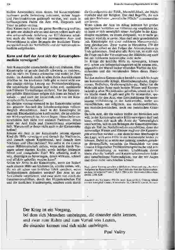 Vorschauseite 3: Ärztliche Aufgaben im Katastrophenfall