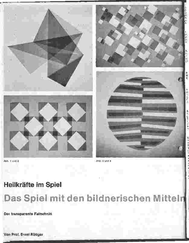 Vorschauseite 1: Heilkräfte im Spiel Das Spiel mit den bildnerischen Mitteln Der transparente Falltschnitt