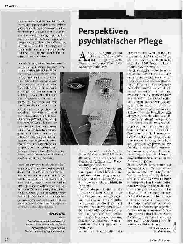 Vorschauseite 1: Perspektiven psychiatrischer Pflege