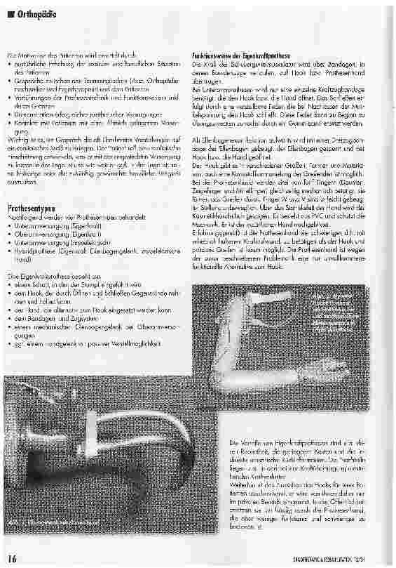 Vorschauseite 2: Training mit einer Armprothese nach Amputation