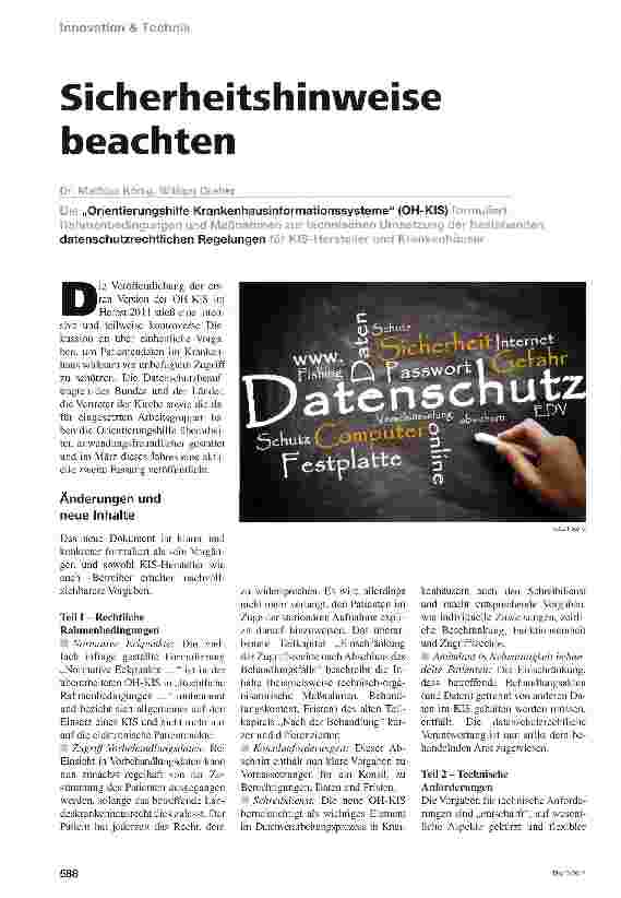 Vorschauseite 1: Sicherheitshinweise beachten