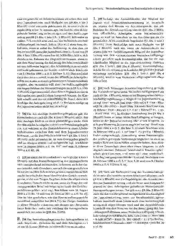 Vorschauseite 3: Zum PersonalvertretungsrechtWeiterbeschäftigung von Ersatzmitgliedern der JAV