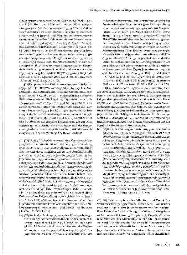 Vorschauseite 5: Zum PersonalvertretungsrechtWeiterbeschäftigung von Ersatzmitgliedern der JAV