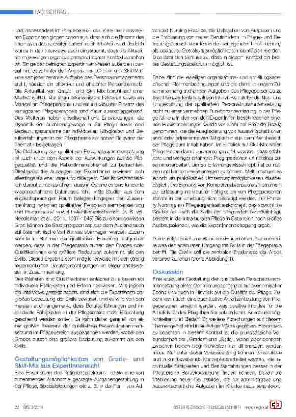 Vorschauseite 2: Der richtige (Gradeund Skill-)Mix im Pflegebereich des Krankenhauses