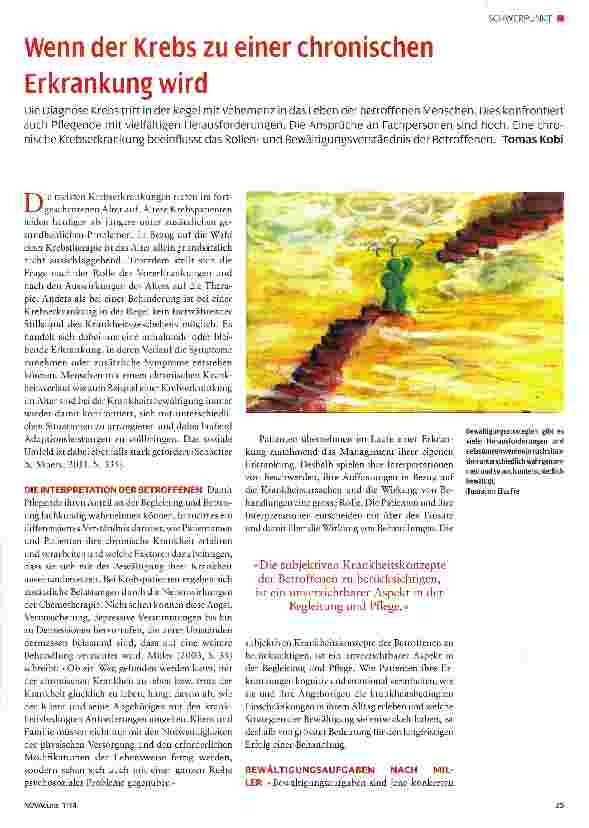 Vorschauseite 1: Wenn der Krebs zu einer chronischen Erkrankung wird