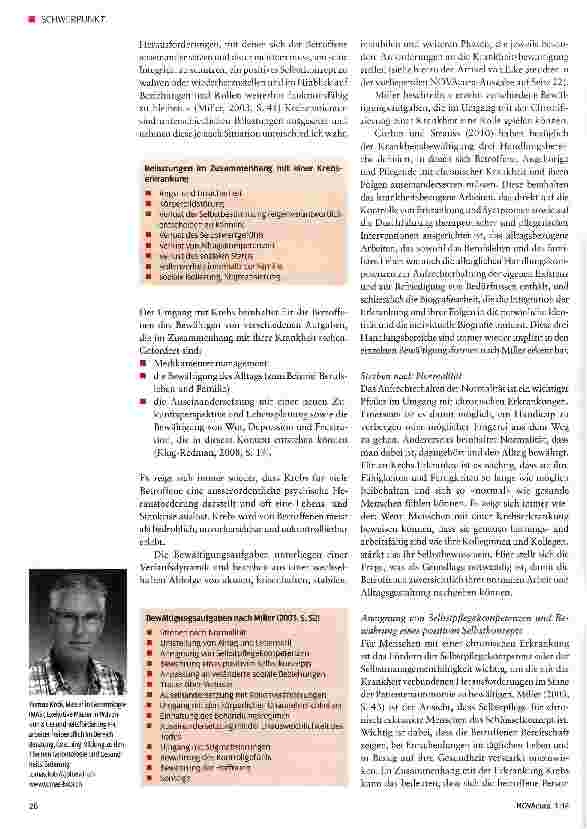 Vorschauseite 2: Wenn der Krebs zu einer chronischen Erkrankung wird