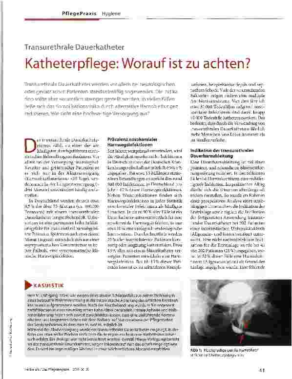 Vorschauseite 1: Katheterpflege: Worauf ist zu achten?
