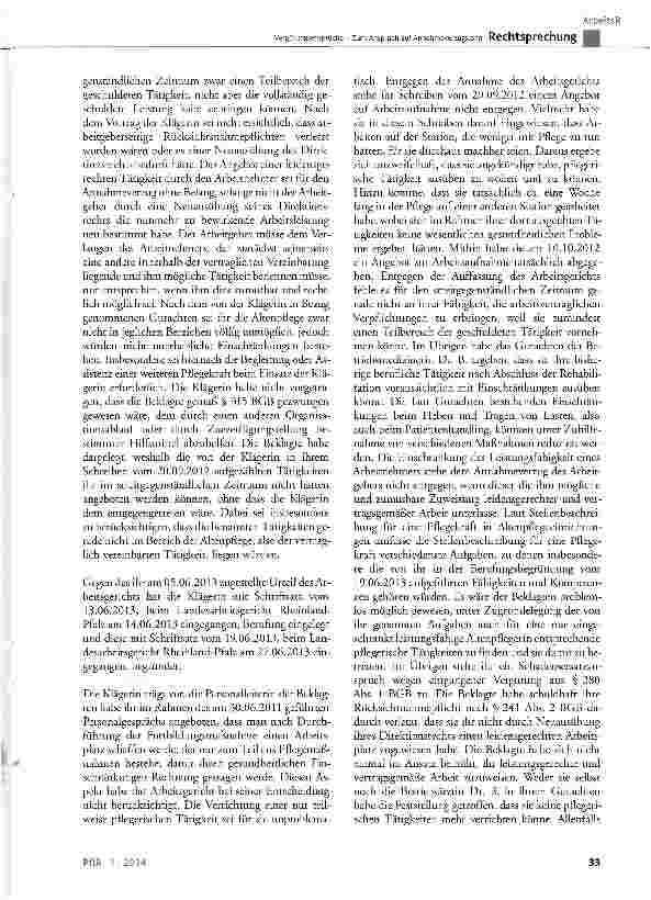 Vorschauseite 5: Vergütungsansprüche - Zum Anspruch auf Annahmeverzugslohn