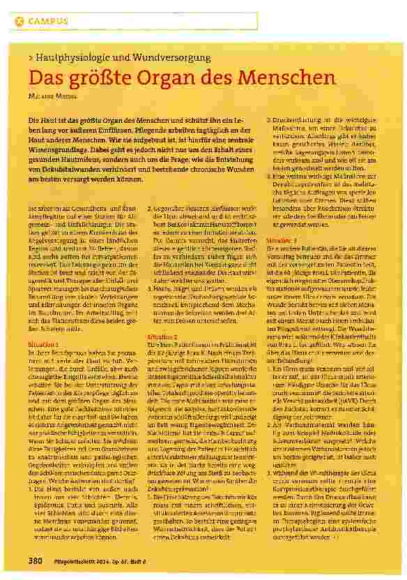 Vorschauseite 1: Das größte Organ des Menschen