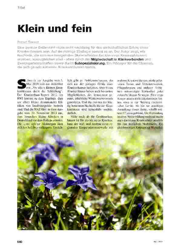 Vorschauseite 1: Klein und fein