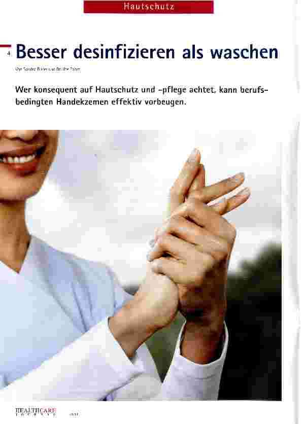 Vorschauseite 1: Besser desinfizieren als waschen