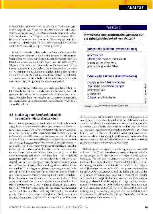 Vorschauseite 5: Wie wollen Mediziner heute arbeiten? Berufszufriedenheit und Präferenzen von Ärzten in einem sich wandelnden Berufsfeld
