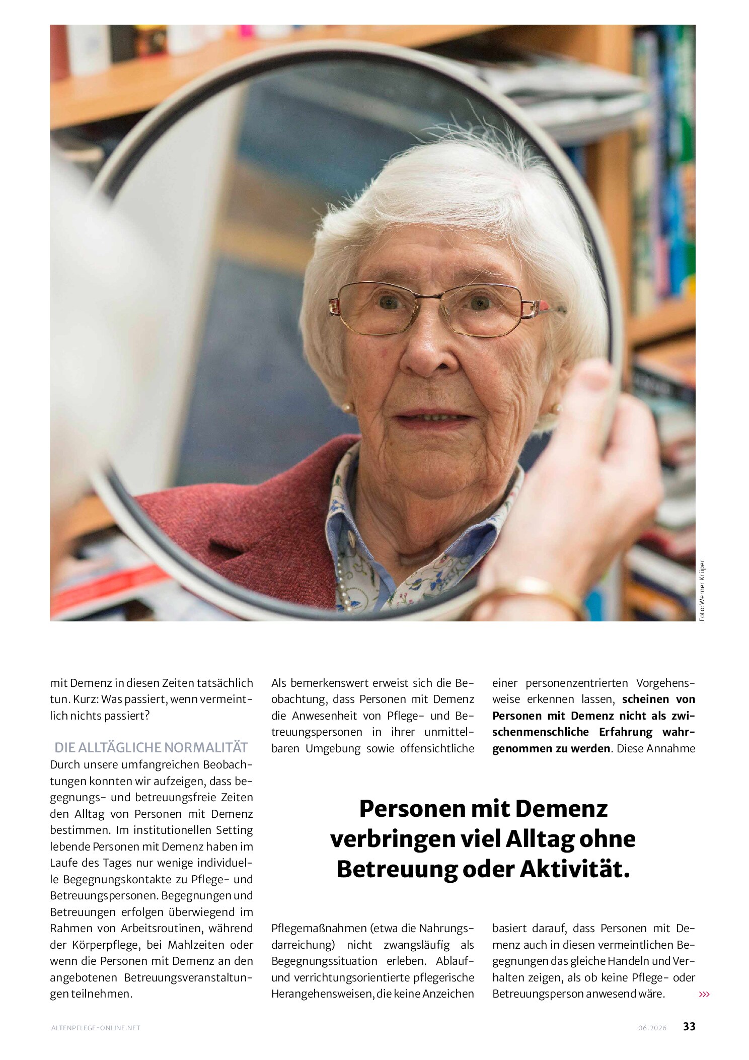 Vorschauseite 2: Was passiert, wenn nichts passiert? Eine Studie zu begegnungs- und betreuungsfreien Zeiten von Personen mit Demenz