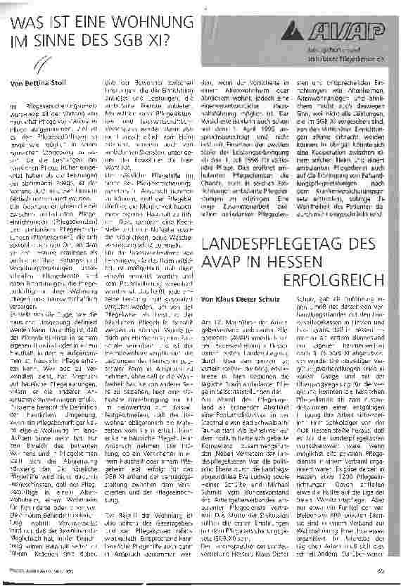 Vorschauseite 1: Was ist eine Wohnung im Sinne des SGB XI?