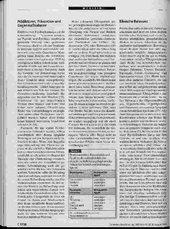 Vorschauseite 4: Gewichtszunahme unter Psychopharmakotherapie